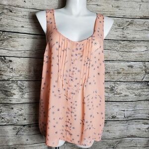 Torrid Peach Size 00 (M/L) Tank Top With Floral Pattern
